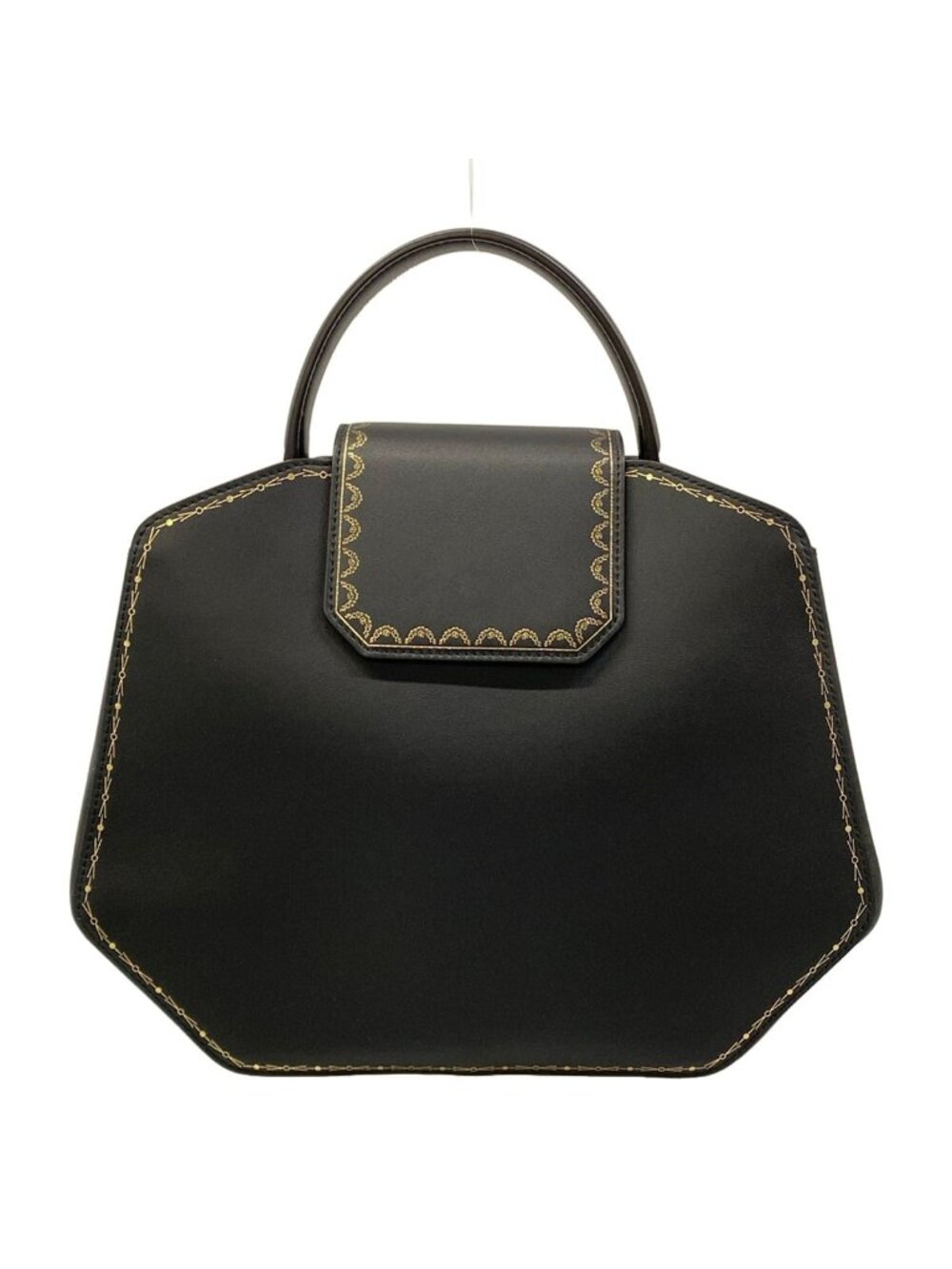Cartier Handbag Garland de Top Handle Bag SM Black Leather